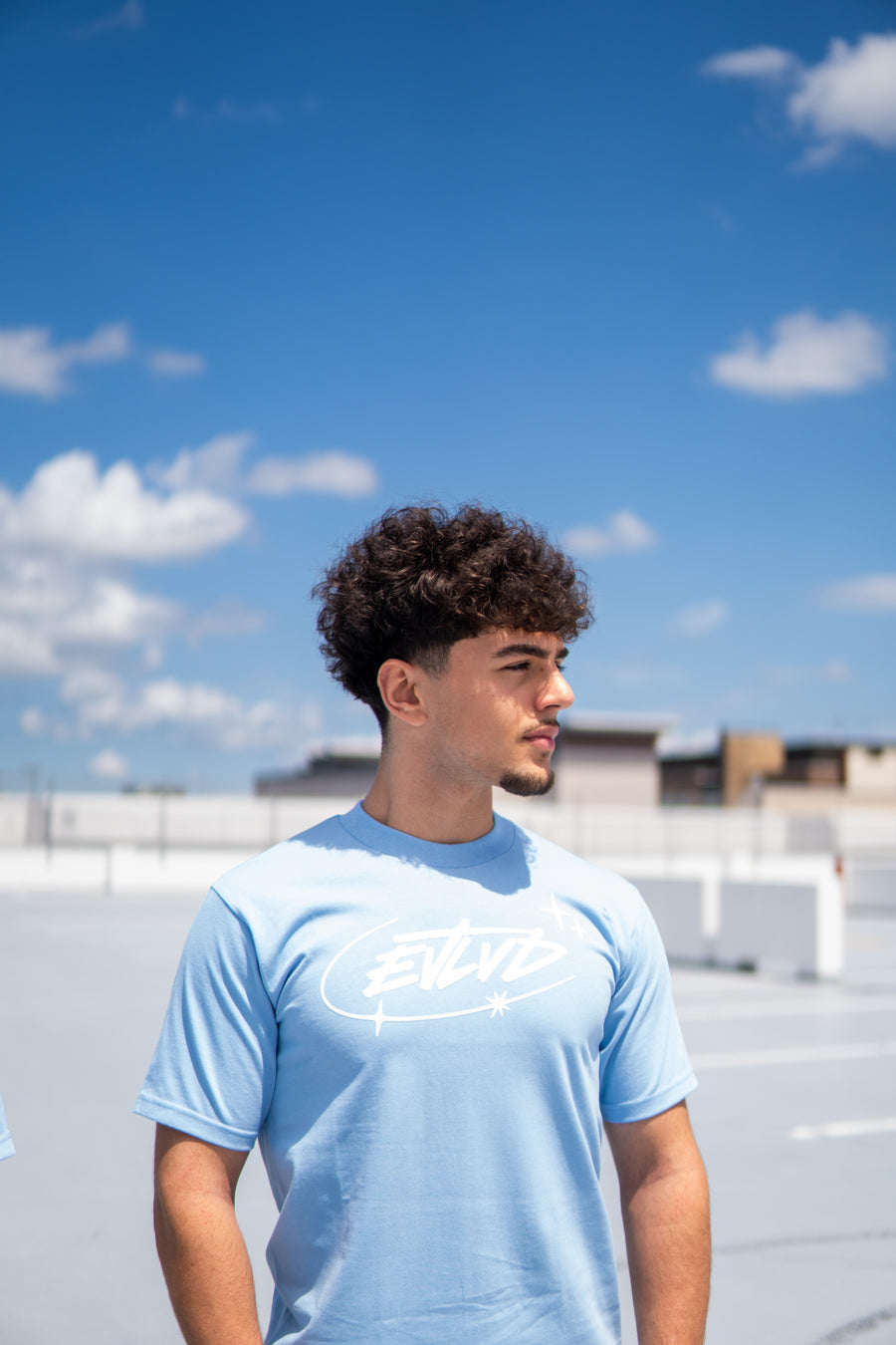 EVLVD Sky Blue Oversized Tee