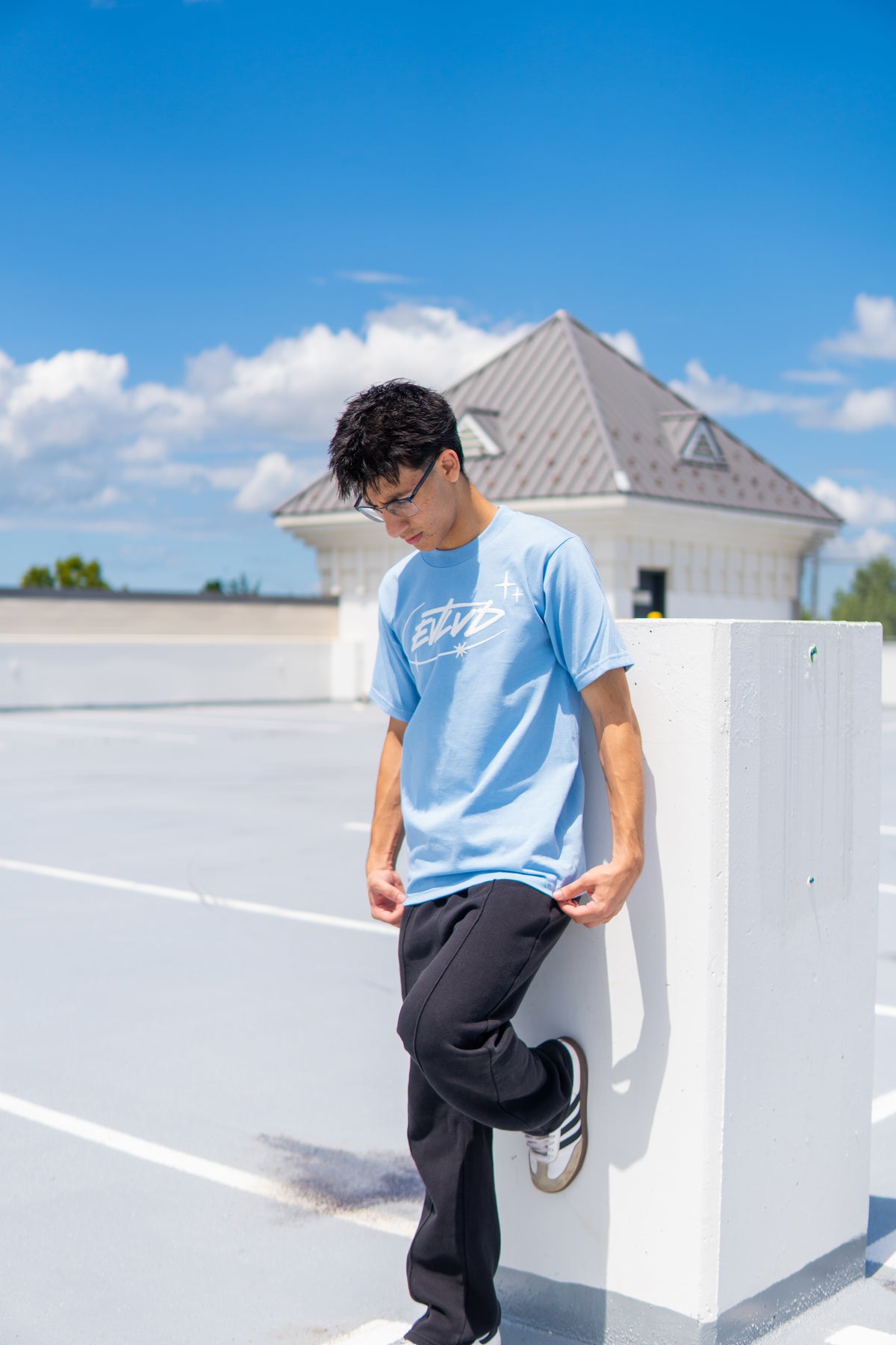 EVLVD Sky Blue Oversized Tee