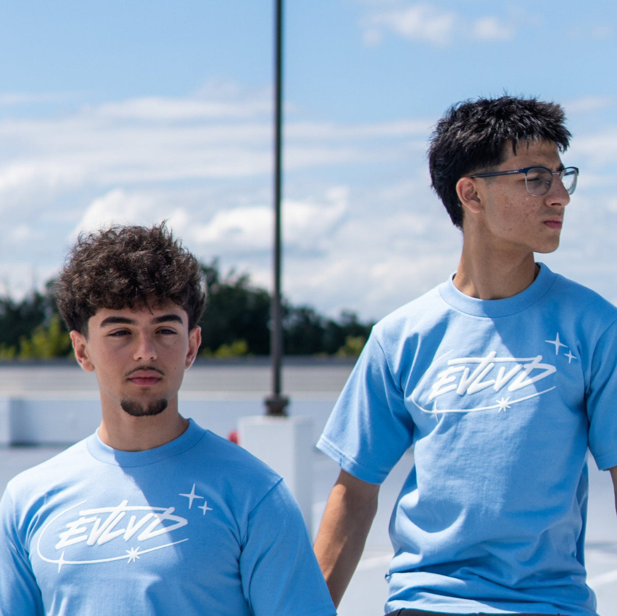 EVLVD Sky Blue Oversized Tee